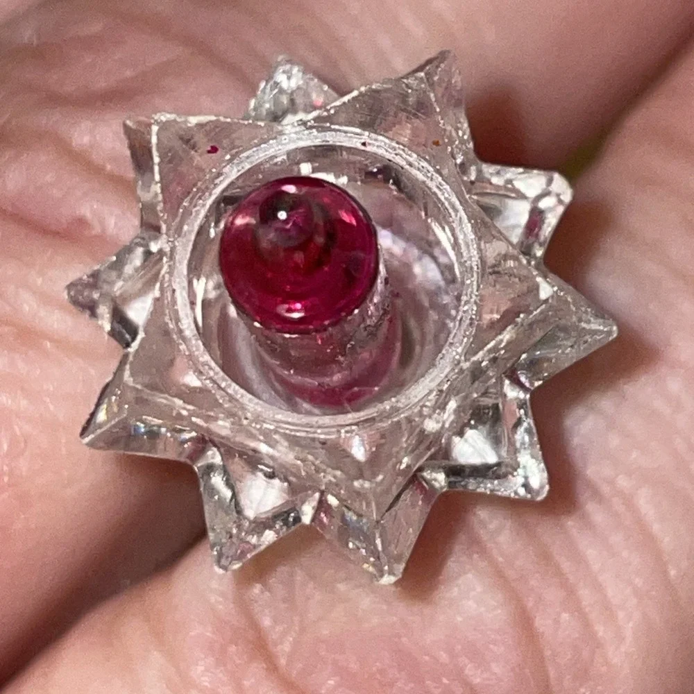 x10 Vintage Atomic Starburst Star Christmas Light Reflector Clear Covers w Bulbs